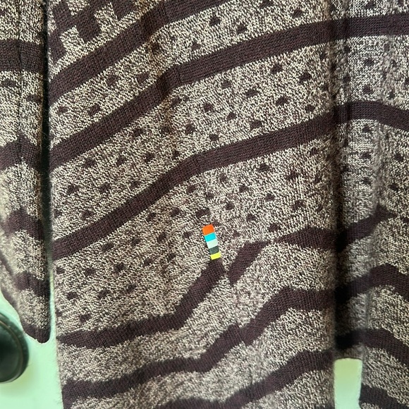 SmartWool Cardigan Sweater Avion Womens Draped Wrap Open Purple Ridge large - Picture 5 of 5